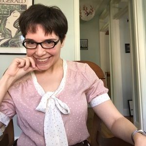 Jason Wu for Target polka dot blouse, pink, bow